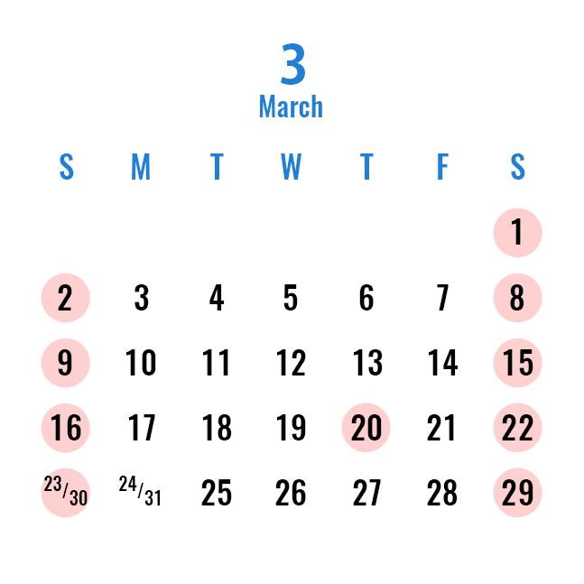 Head Office and Sales Office Calendar