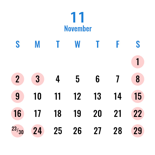 Head Office and Sales Office Calendar